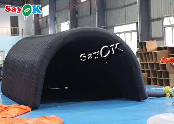 Lucht Opblaasbare Tent ROHS 7.3m 24ft Zwarte Opblaasbare Kanaaltent met Deur
