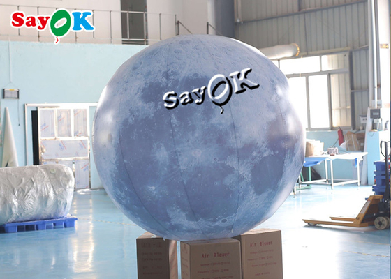 6.6ft Geleide Opblaasbare Maanballon voor Openluchtyardtentoonstelling