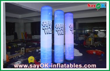 190T nylon Doek Opblaasbare Pijler Duurzame 2m met Geleide Verlichting