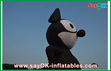 Opblaasbare dieren Oxford stof PVC opblaasbare zwarte kat voor evenementen / pretparken