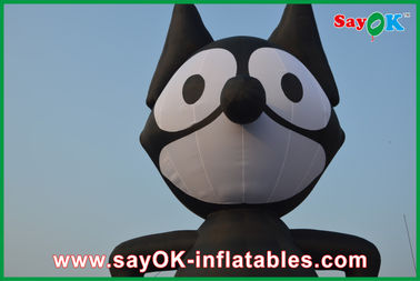 Opblaasbare dieren Oxford stof PVC opblaasbare zwarte kat voor evenementen / pretparken