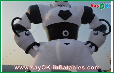 Witte/Zwarte Opblaasbare Beeldverhaalkarakters, de Doek Opblaasbare Robot van Oxford