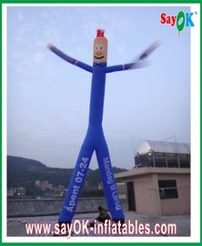 De opblaasbare Danser Rip-Stop Nylon Cloth van Blue Inflatable Air van de Winddanser met Twee Benen