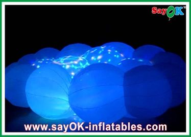 White Party LED bal opblaasbare rekwisieten wit gekleurde opblaasbare wolk voor nachtclub