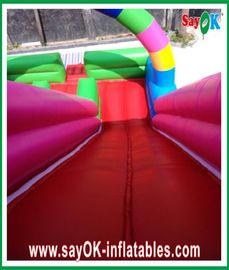 Opblaasbare glij en glijbaan met zwembad clown thema opblaasbare uitsmijter glijbaan multi-kleurig voor pretpark