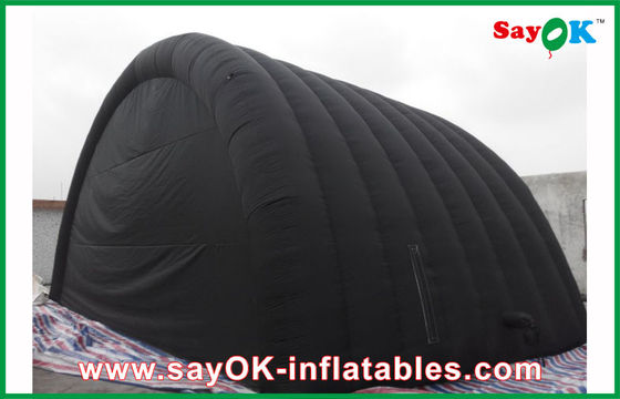 Zwarte waterdichte opblaasbare familie tent met oxford doek en pvc coating voor onze deur opblaasbare werk tent