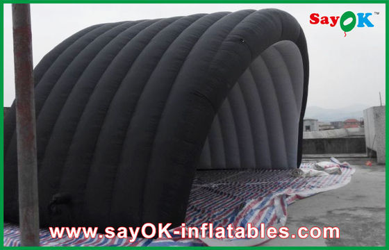 Zwarte waterdichte opblaasbare familie tent met oxford doek en pvc coating voor onze deur opblaasbare werk tent