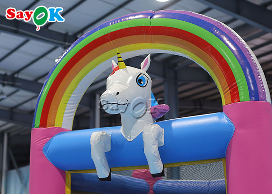 De kleine Slag van Jonge geitjespvc Unicorn Inflatable Bounce House Indoor - omhoog Trampoline