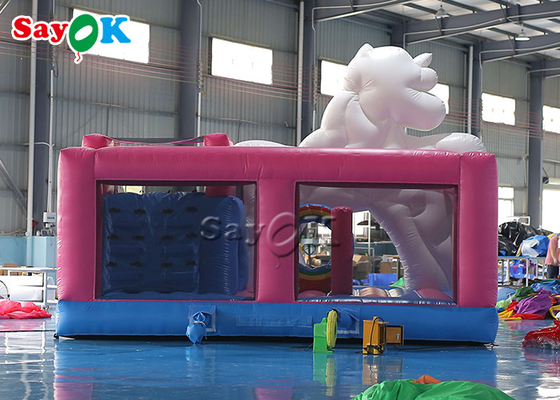 Unicorn Themed Inflatable Trampoline For-de Gezelschapsspels van de Jonge geitjesverjaardag