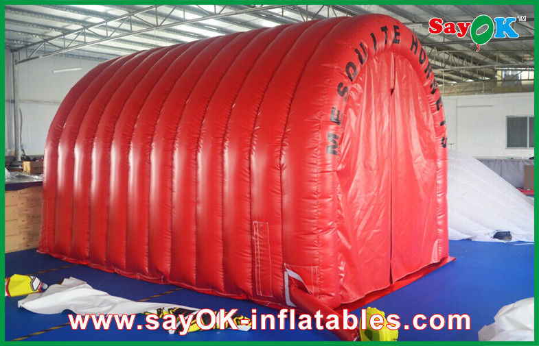 Dome opblaasbare tent Rood waterdicht opblaasbare lucht tent opblaasbare tunnel met aangepast logo merk opblaasbare tent campin