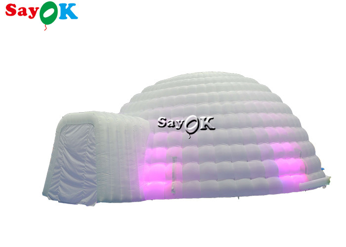 Opblaasbare igloo tent Puur wit LED opblaasbare tent verlichting Ronde koepel Voor disco feest evenementen Opblaasbare lucht tent
