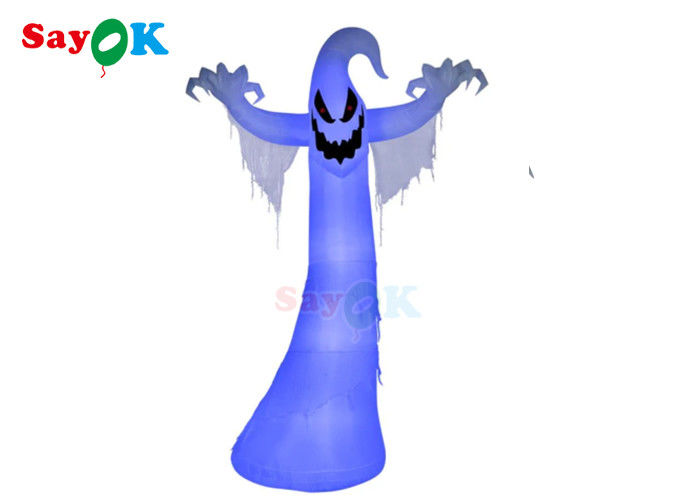 Slag van de Decoratiehalloween van de geteerd zeildoek de Opblaasbare Vakantie - omhoog Geleid Wit Spook