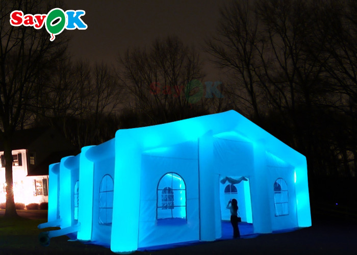 Opblaasbaar Huis Tent LED Kleur Cube Opblaasbare Huwelijk Tent Blow Up Bubble Camping Tent
