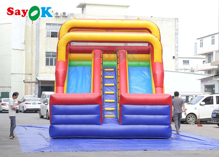 Buitenopblaasbare glijbaan Eenvoudige PVC-opblaasbare glijbaan Blow Up Double Dry Slide Opblaasbare glijbaan Voor kinderen