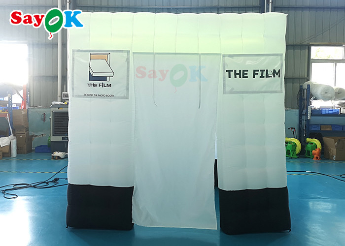 Opblaasbaar tent Camping SGS Opblaasbaar fotobooth tent 360 graden foto-video booth met LED-licht