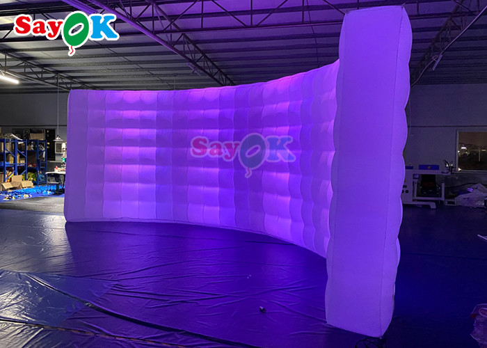 Gekrompelde muur multi-kleurige opblaasbare achtergrondmuur met LED-strips Foto stand muur te koop