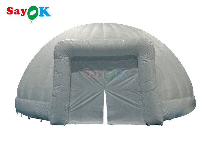 PVC-doek met dubbele deuren, opgeblazen koepeltenten voor buitenfeesten