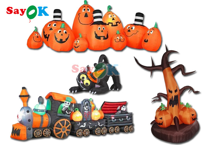 De Halloween Geleide van het de Pompoenskelet van de Vakantiepartij Lichten van de Steunentoy holiday inflatable outdoor model