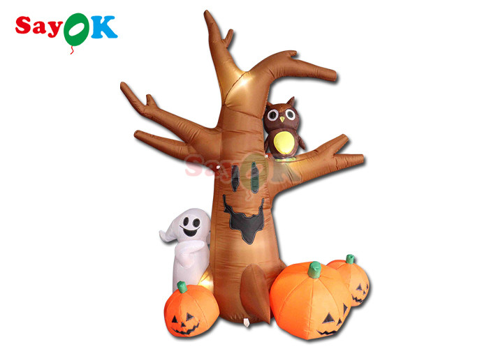 2mH Blow Up Pumpkin For Yard Outdoor Ghosts Tree Halloween Decoratie