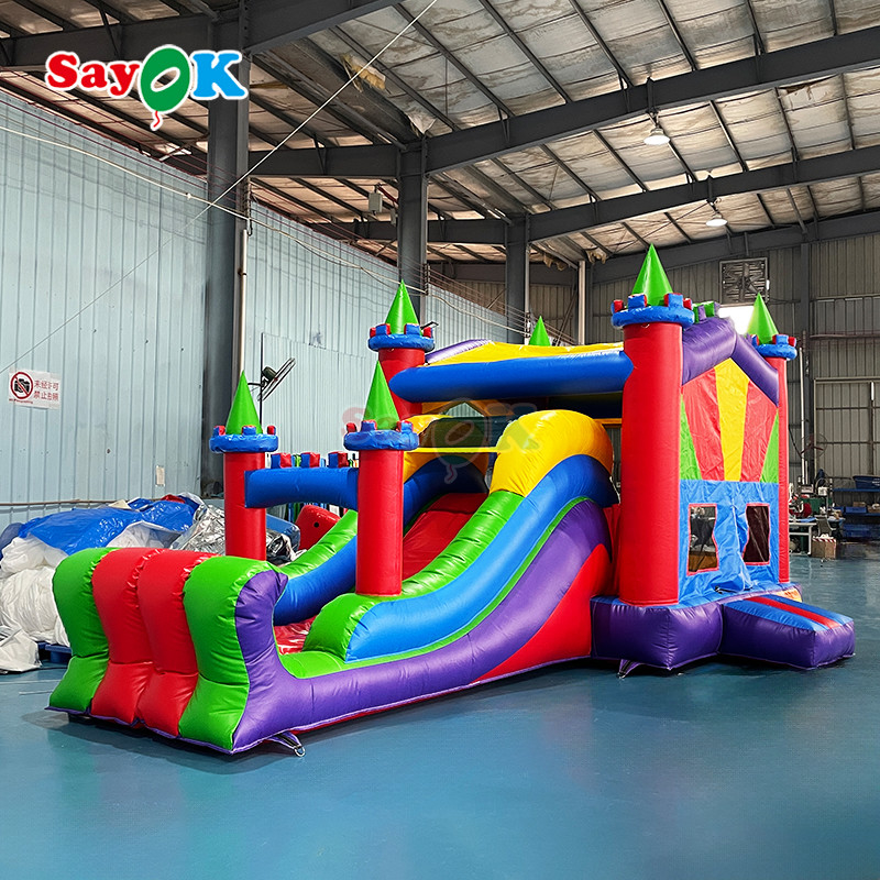 Sayok opblaasbare bouncer house kasteel pvc opblaasbare bounce slide commerciële opblaasbare bouncing combo slide voor evenement