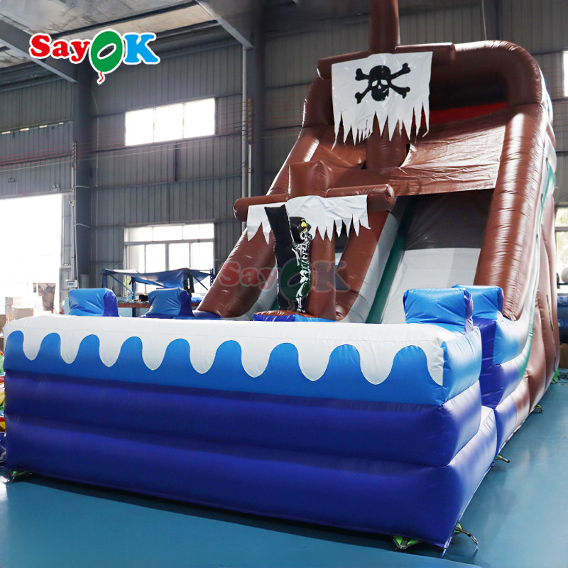 Sayok Hot Sales Nieuwe ontwerpen opblaasbare Pirate Slide Opblaasbare Bouncy House Opblaasbare Bouncer Droog glijbaan voor kinderen