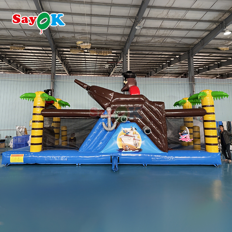 Sayok Custom Commercial Bouncing opblaasbaar Bounce Castle Piratenschip opblaasbare bouncer glijbaan voor kinderen