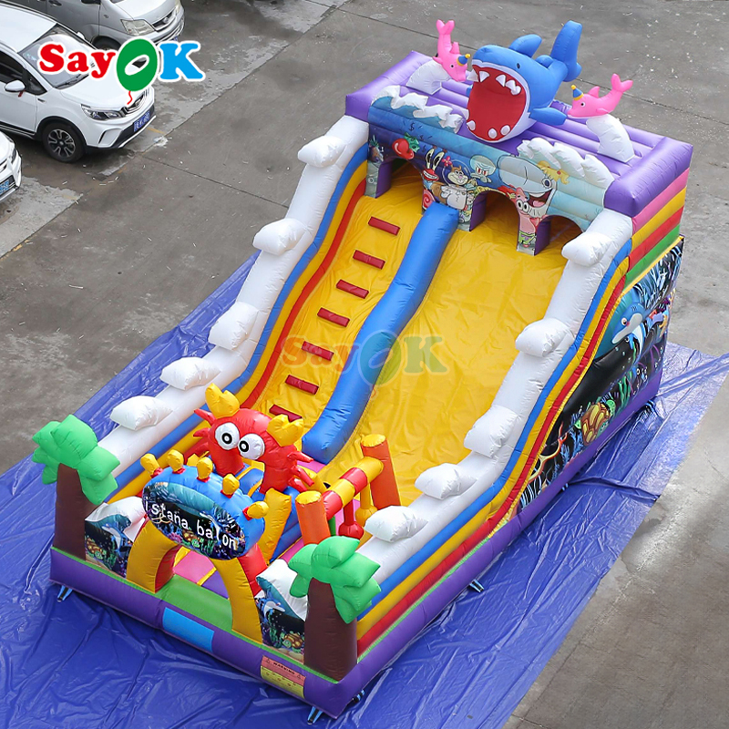 Sayok Seaworld Springkasteel Opblaasbaar Buitenspeelgoed Springkasteel Combo voor Kinderen
