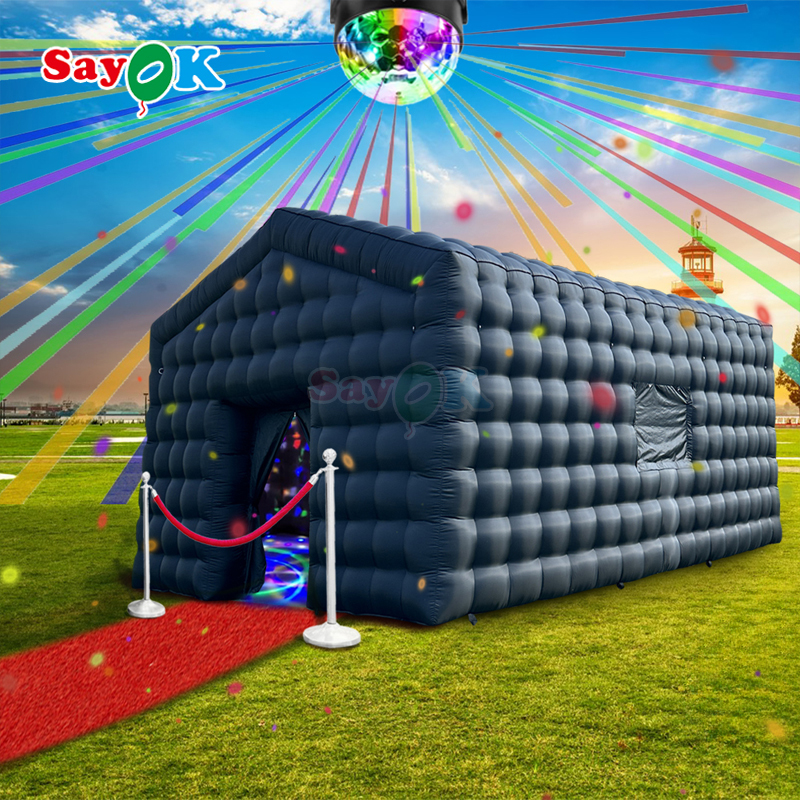 Sayok 8 meter Grote Opblaasbare Nachtclub Outdoor Feesttent Opblaasbare Disco Tent Nachtclub met Lichten