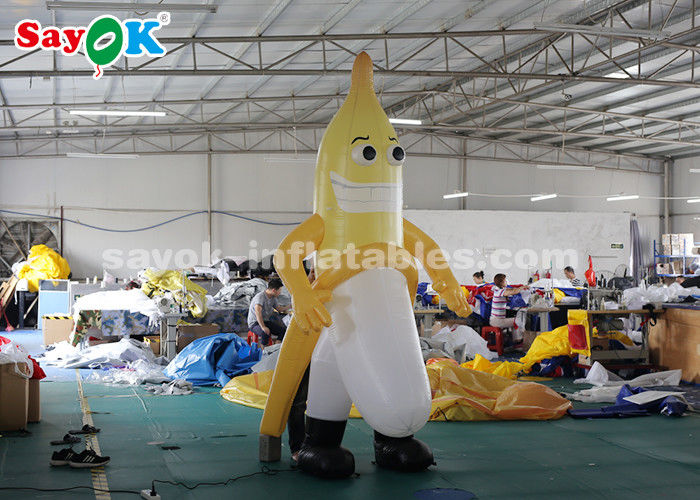 Opblaasbare karakterballonnen 3m Opblaasbare banaanmascotte voor buitenreclame CE SGS ROHS