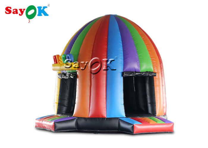 Opblaasbare tentkoepel 5x4x3.8mH Opblaasbare disco koepel Bouncy Castle met magische lichten