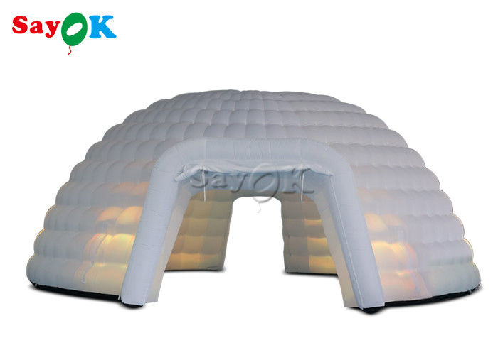 Outdoor Camping 8m Big Led Light Opblaasbare Dome Event Tent Opblaasbare Igloo Tent