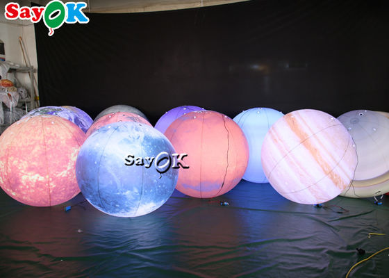 LEIDENE Reusachtige Hangende Opblaasbare Verlichtingsdecoratie Acht het Materiaal van Planetenpvc