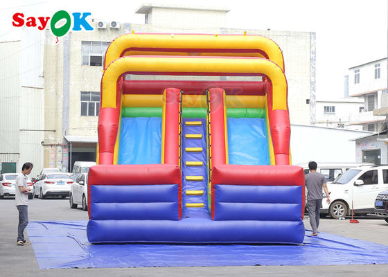 Buitenopblaasbare glijbaan Eenvoudige PVC-opblaasbare glijbaan Blow Up Double Dry Slide Opblaasbare glijbaan Voor kinderen