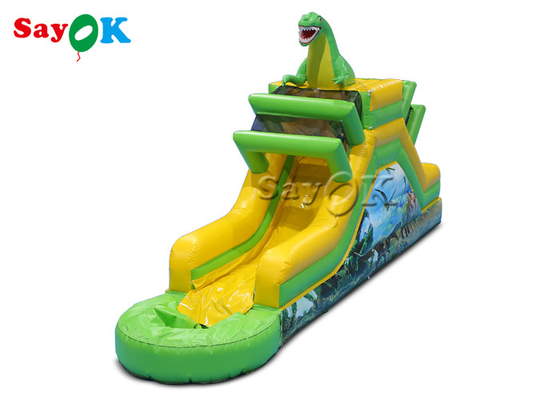 Opblaasbare sprongbouncer Opblaasbare dinosaurus glijbaan met thema Opblaasbare water glijbaan 9.3x2x3.5mH Logo drukwerk