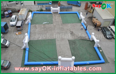 Opblaasbaar de Voetbalgebied van pvc van Tuinspelen Blauw 0,4 Draagbaar Opblaasbaar/de Standaardventilator van Ce van de Voetbalhoogte