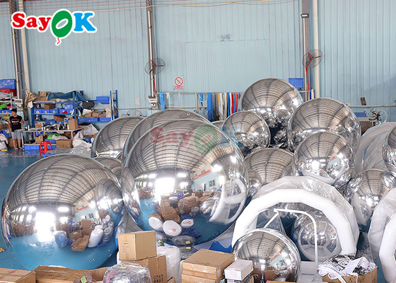 Kleurrijke PVC opblaasbare reflecterende bal Kerstversiering opblaasbare bol Spiegel opblaasbare ballon reclame