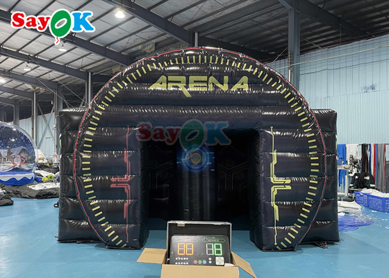 Grappig opblaasbaar IPS Sport Games Opblaasbaar Interactief Centrum Licht Gevecht Met Play System Arena Tent