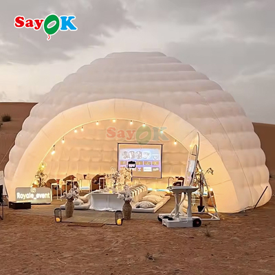 8m 26ft Duurzaam Oxford Stof Grote opblaasbare Igloo Dome Tent met Air Blower