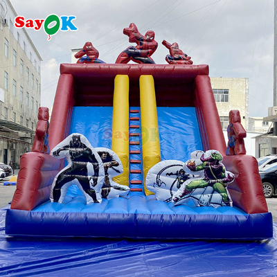 Commerciële kleurrijke opblaasbare springhuis & glijcombo voor kinderen en volwassenen Outdoor PVC Bouncy Castle