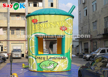 Opblaasbaar dak tent 5m hoog PVC opblaasbare limonade stand stand stand met blazer voor het bedrijfsleven