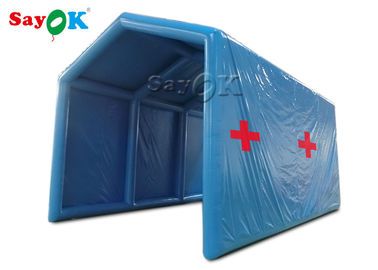 De opblaasbare Doek van Oxford van de Kadertent Blauwe buiten Opblaasbaar de Desinfectiekanaal die van de Ontsmettingstent Post zuiveren