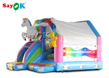 4.9x3.9x3.3 roze Eenhoorn Opblaasbaar Sprong het Springen Huis voor Kind