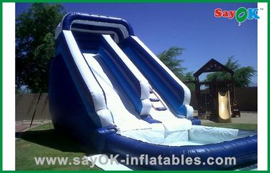 Grote opblaasbare waterglijbanen op maat van pvc-doek mini-bouncer / bouncer opblaasbare glijbanen en glijbanen voor waterplezier