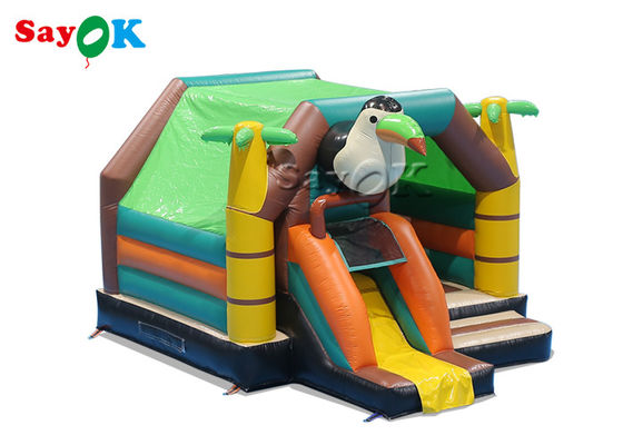 Kleurrijke Tucan die Bouncy-van de het Themaspecht van het Kasteelbed de Dierlijke van het de Spronghuis Dia Combo springen