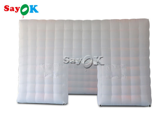 Opblaasbare kubus tent 6.5m 21ft opblaasbare lucht tent vierkant marquee met LED buis lampen