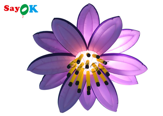 Aangepaste 10ft Opblaasbare Verlichting Decoratie Geleide Lily Flower For Wedding Christmas