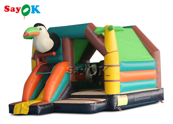 Kleurrijke Springende Bouncy-van de de Spechtsprong van het Kasteel Dierlijke Thema het Huisdia Combo