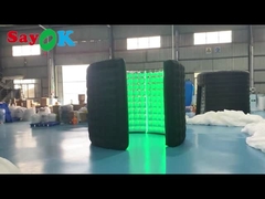 Van de de cabinemuur van de fabrieks opblaasbare foto zwarte gebogen muur geleide de fotocabine