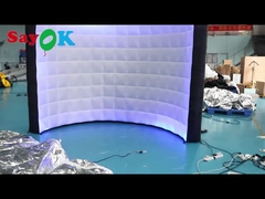 Hete Verkopende Draagbare Gebogen Opblaasbare de Achtergrondmuur van de Fotocabine voor Tentoonstelling