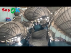 Kleurrijke van de Balkerstmis van pvc Opblaasbare Weerspiegelende van het de Decoratie Opblaasbare Gebied de Spiegelballon